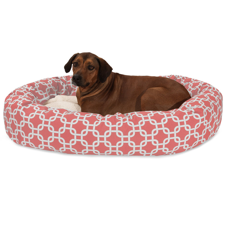 Majestic Pet Hundebett Bagel-Form | Wasserdichte Basis | Sherpa-Kissen | Abnehmbarer Bezug